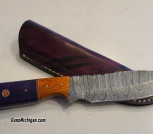 Handmade Damascus fixes blade knife